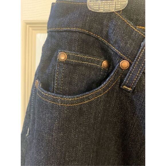 DKNY JEANS LUDLOW DARK WASH JEANS STRAIGHT MID RISE SZ 12 R - Picture 11 of 14